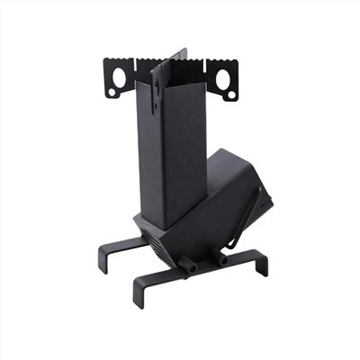 Svart vedeldad raketkamin