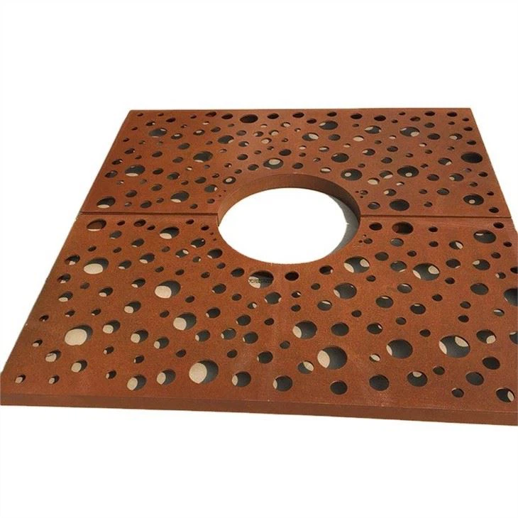 Corten stål laserprofilerat trädgaller