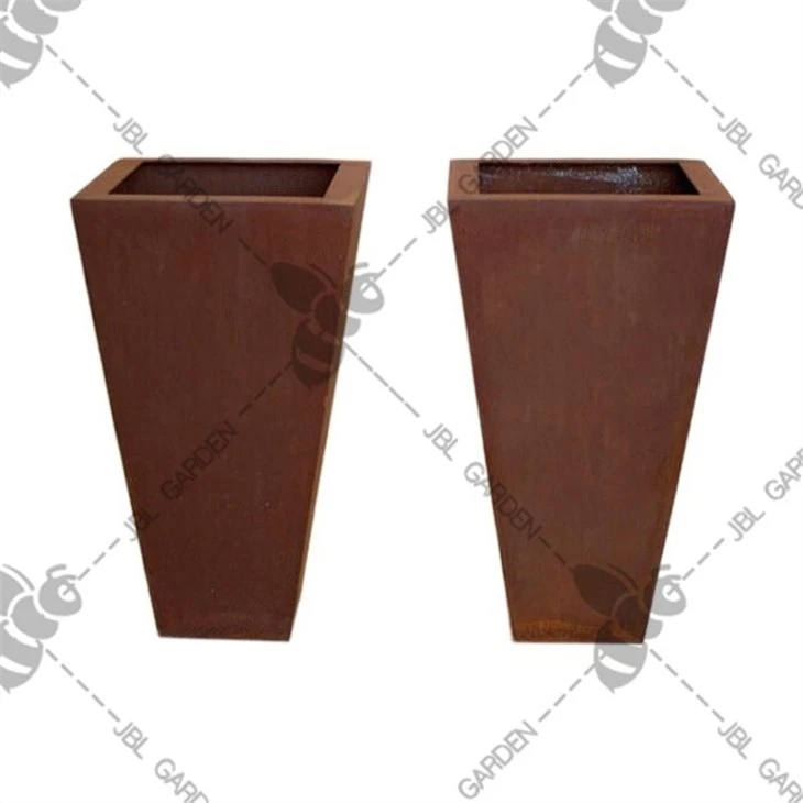 Raised Corten Steel Planters