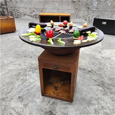 Corten Bbq Utomhus Kök Öppen spis