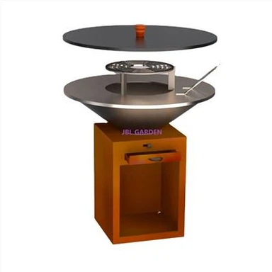 Corten Metal Brasero BBQ Grillbord för utomhusbruk