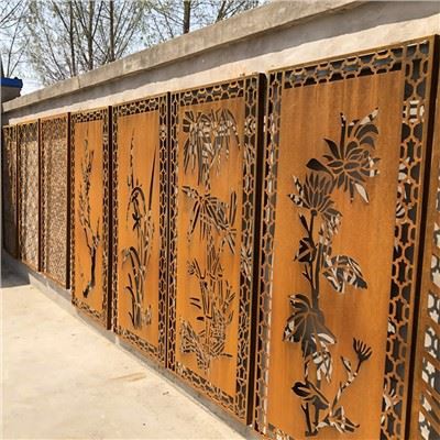 Corten stålskärm/ staketpanel