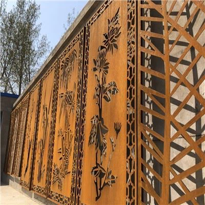 Trädgård utomhus metall Corten stålpanel