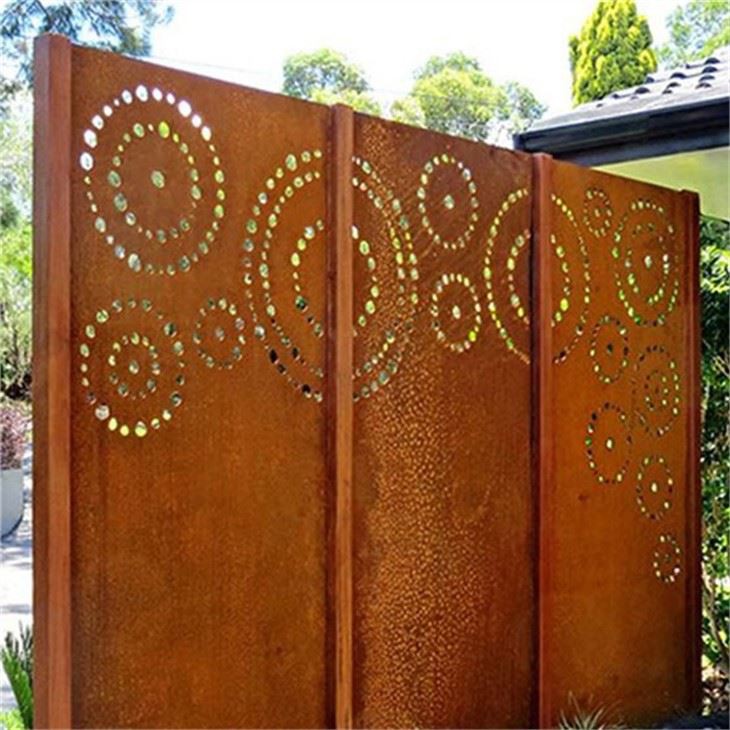Weather Steel Garden Screen