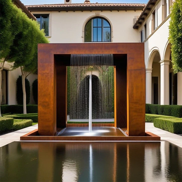 Artistic Weathering Steel Waterfall