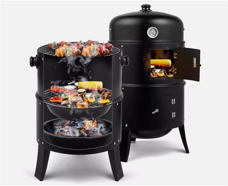 Träkolsrökare BBQ Grill