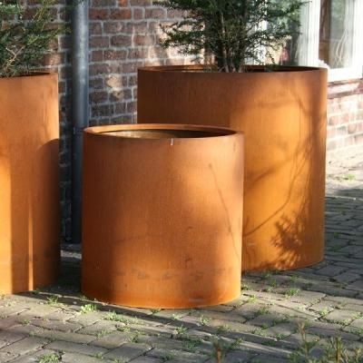Corten Planters Round Base