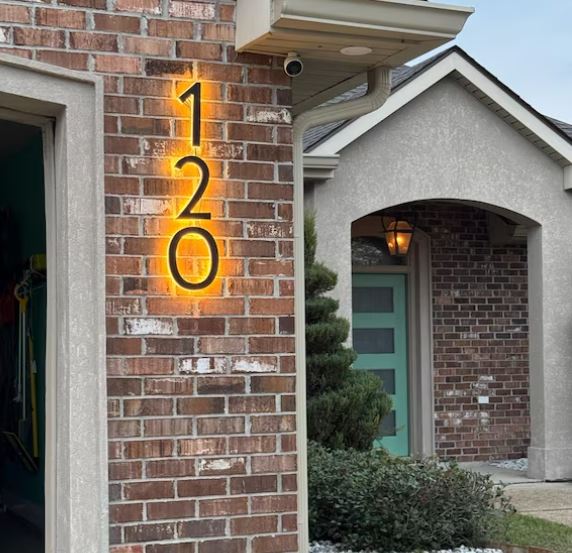 Metal Address Sign For Yard