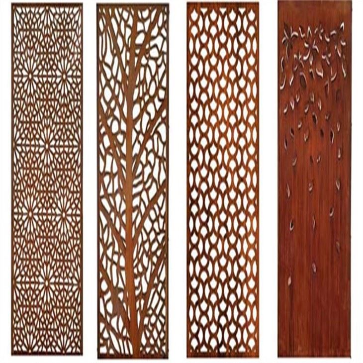 Perforated Corten Steel Fence For Landscaping