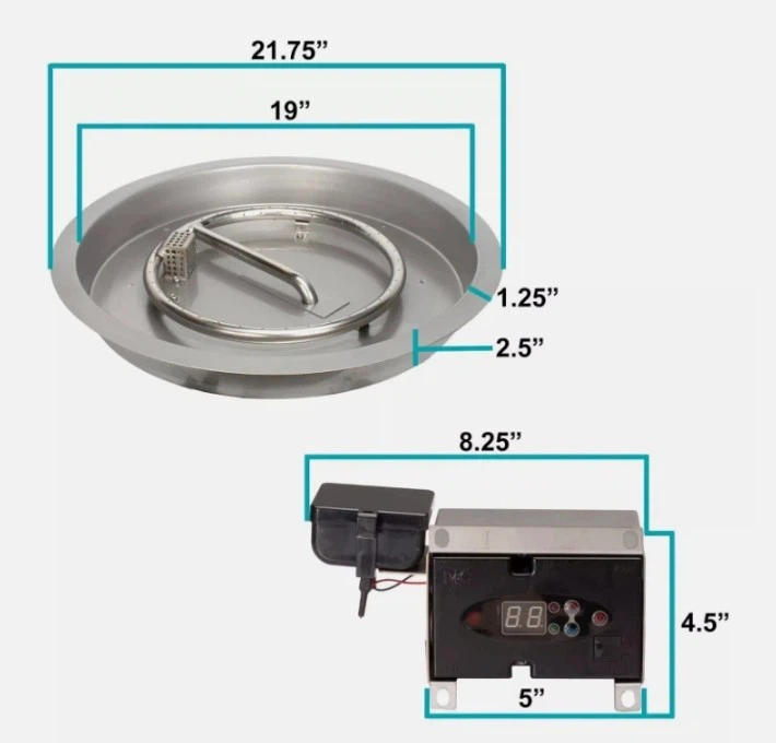 Elektronisk tändning Fire Pit Burner Kit