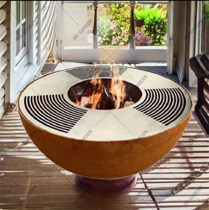 Rusty BBQ Grill Of Corten