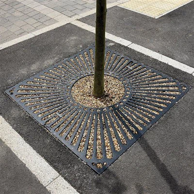 Stål metall träd galler