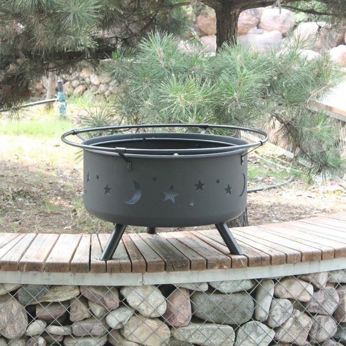 Star Moon Shaped Grill Fire Pit